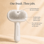 5-in-1 Pet Mist Grooming Brush | Detangles | Desheds & Massages While You Brush