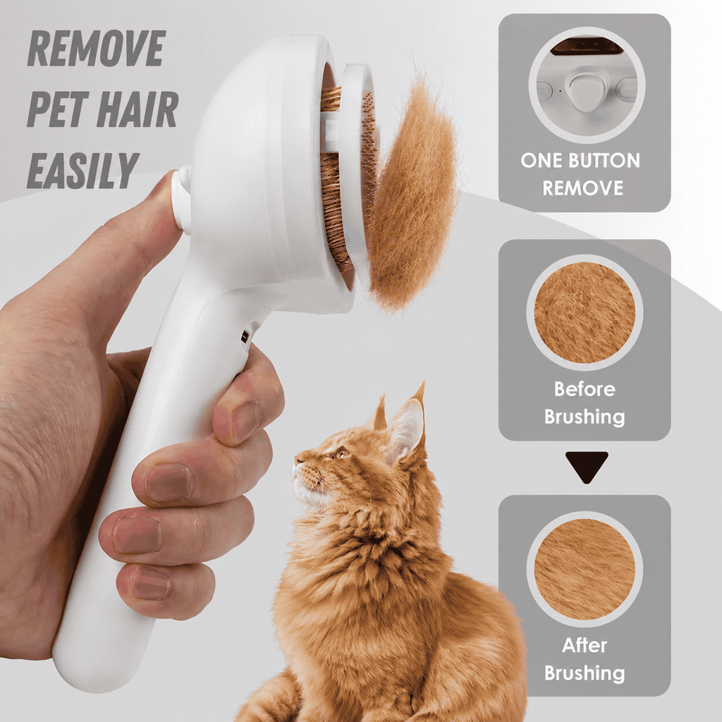 5-in-1 Pet Mist Grooming Brush | Detangles | Desheds & Massages While You Brush